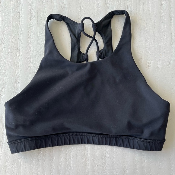 Lululemon Tied To It Crossover Black Strappy Sports Bra | 8 - Picture 3 of 4